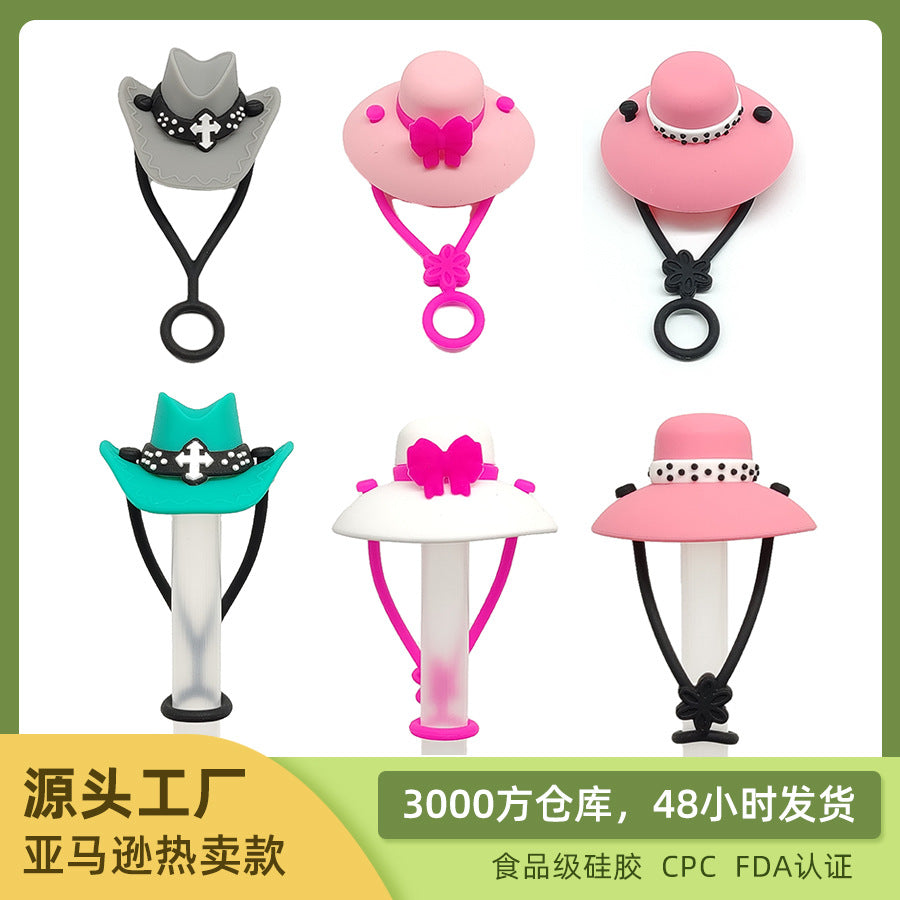 Wholesale 20pcs Food grade silicone hat straw cover